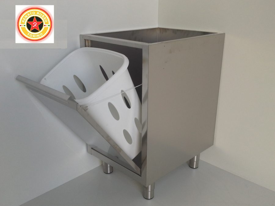 tramoggia per rifiuti in acciaio inox