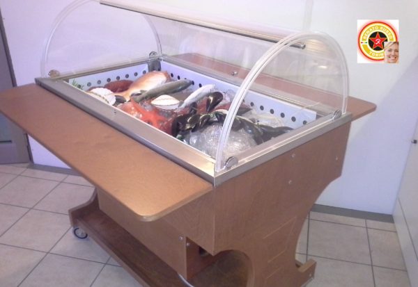 espositore refrigerato per pesce