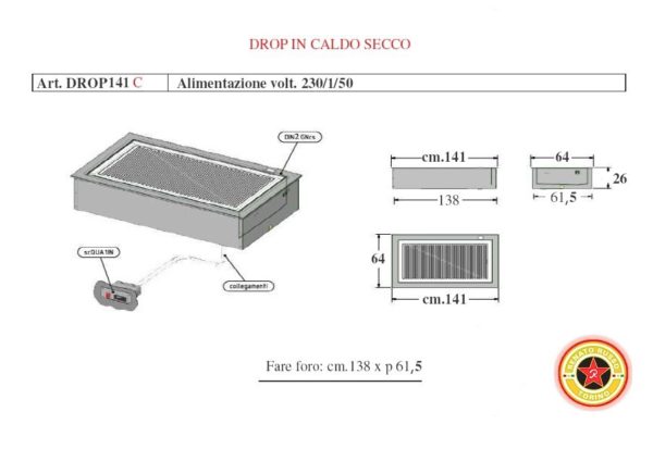 vetrina calda, prezzi drop-in riscaldati