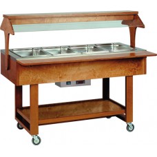 carrello termico in legno