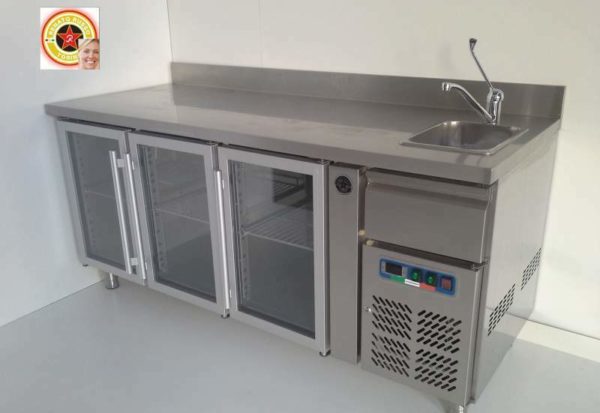 tavolo frigo con lavello