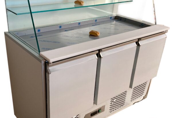 vetrina frigo, banco refrigerato + vetrina fredda