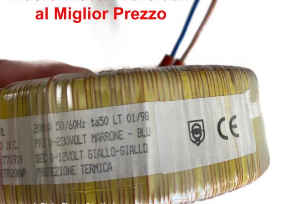trasformatore elettrico monofase